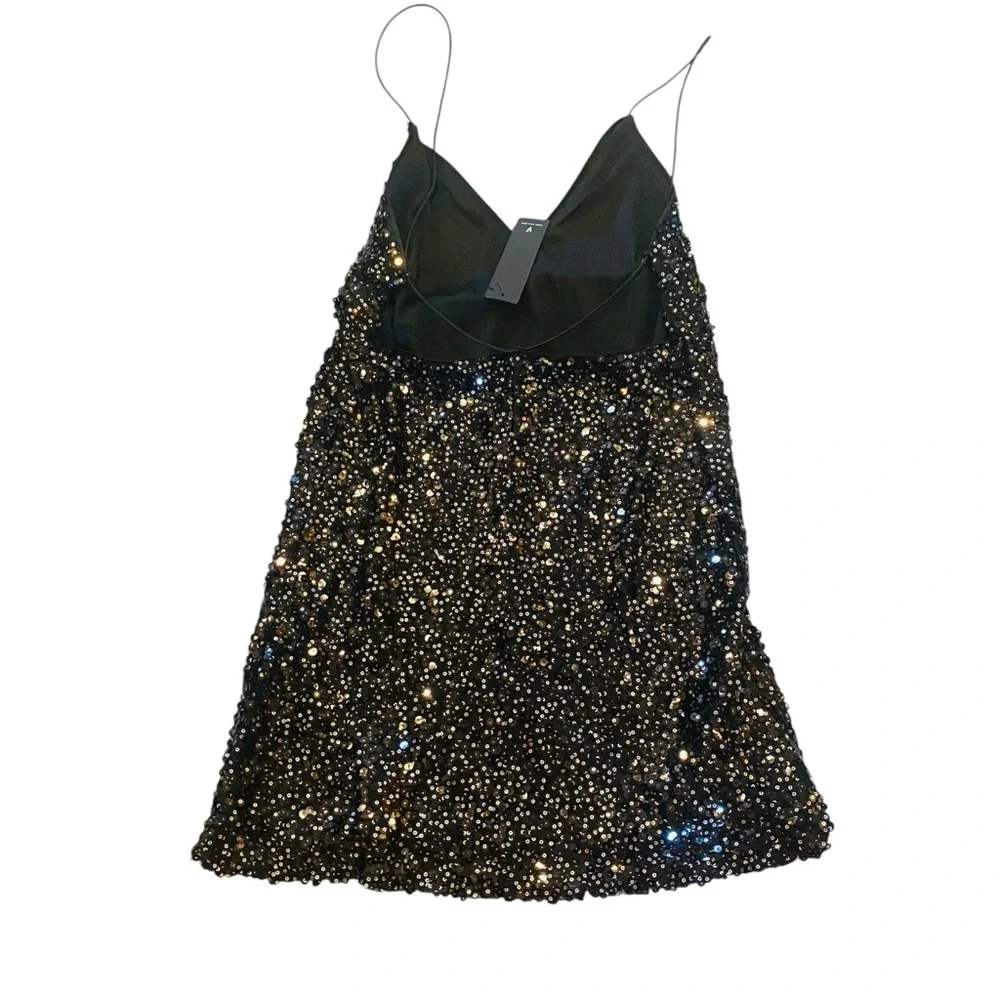 LULU’S NWT Force Of Fashion Black Backless Sequin Mini Dress - Picture 7 of 11